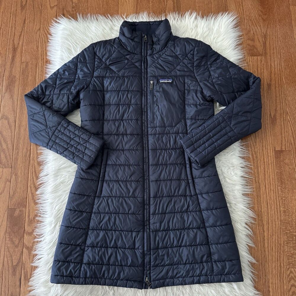 Patagonia Puffer Jacket Women’s Small Quilted Long Parka Insulated Coat Outdoor